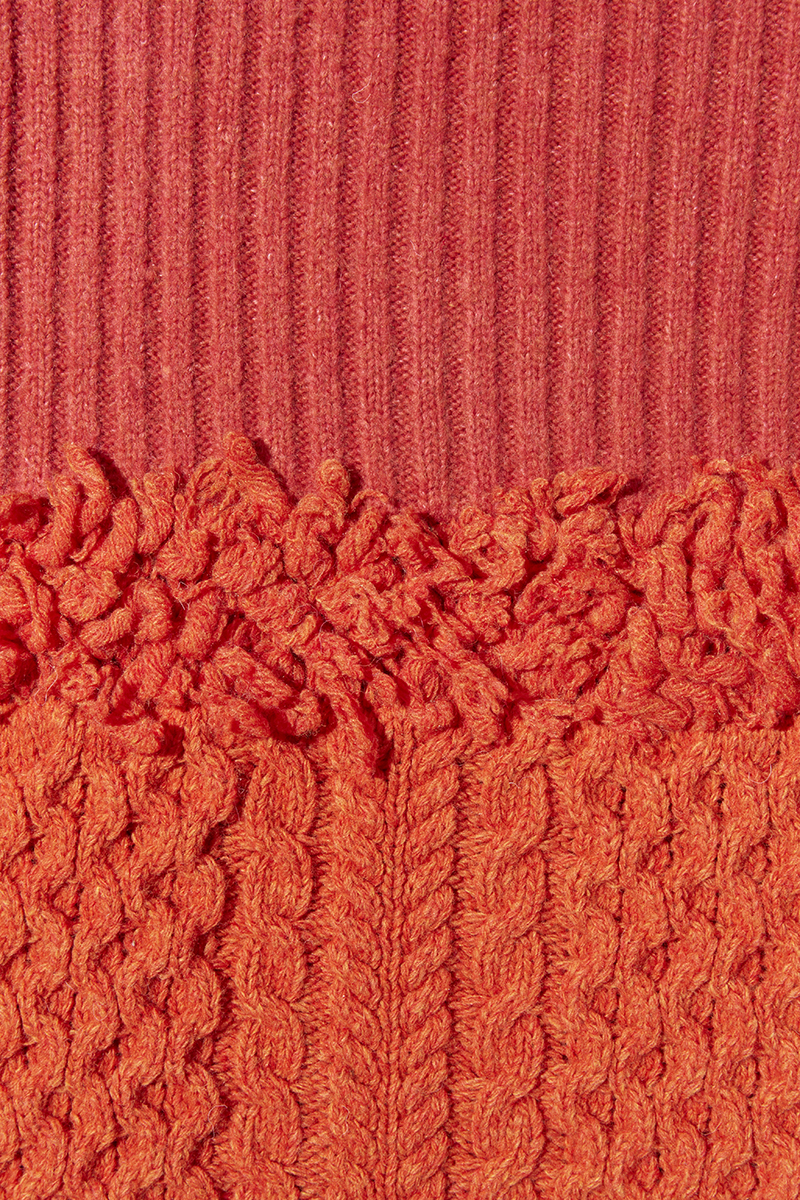 Loop V Knitted Dress 詳細画像 Orange 3