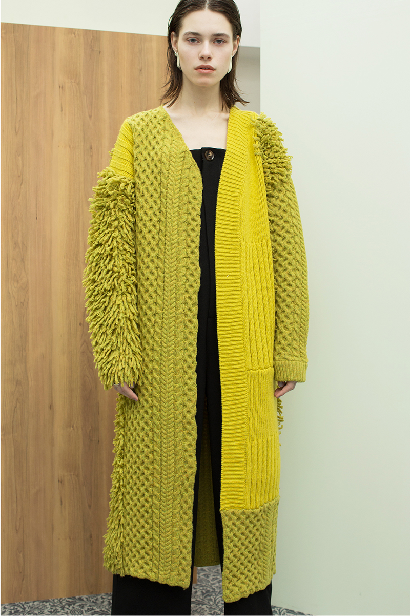 Loop Knitted Coat 詳細画像 Yellow 1