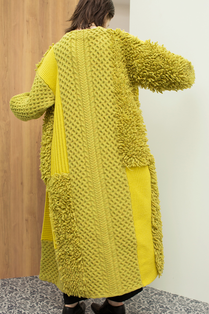 Loop Knitted Coat 詳細画像 Yellow 2