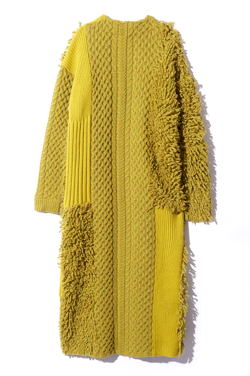 Loop Knitted Coat 詳細画像 Yellow 2