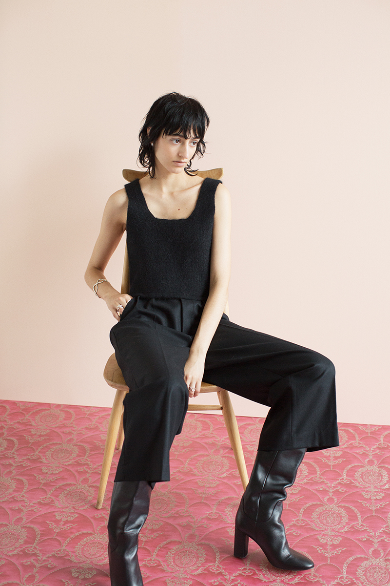 Angola Belted Top 詳細画像 Black 2