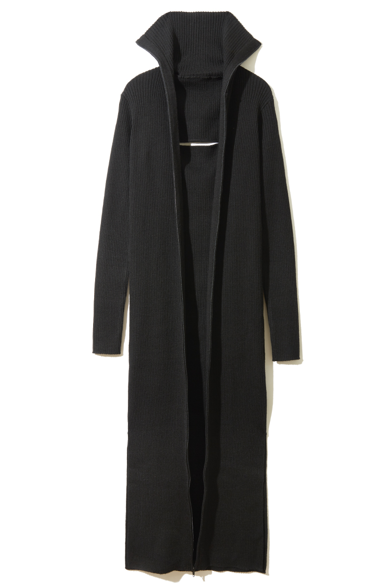 Zip Up Knitted Dress 詳細画像 Black 2