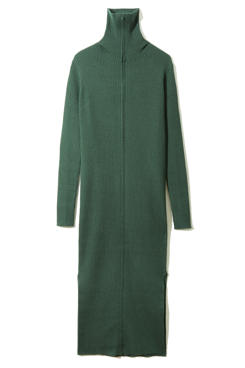 Zip Up Knitted Dress