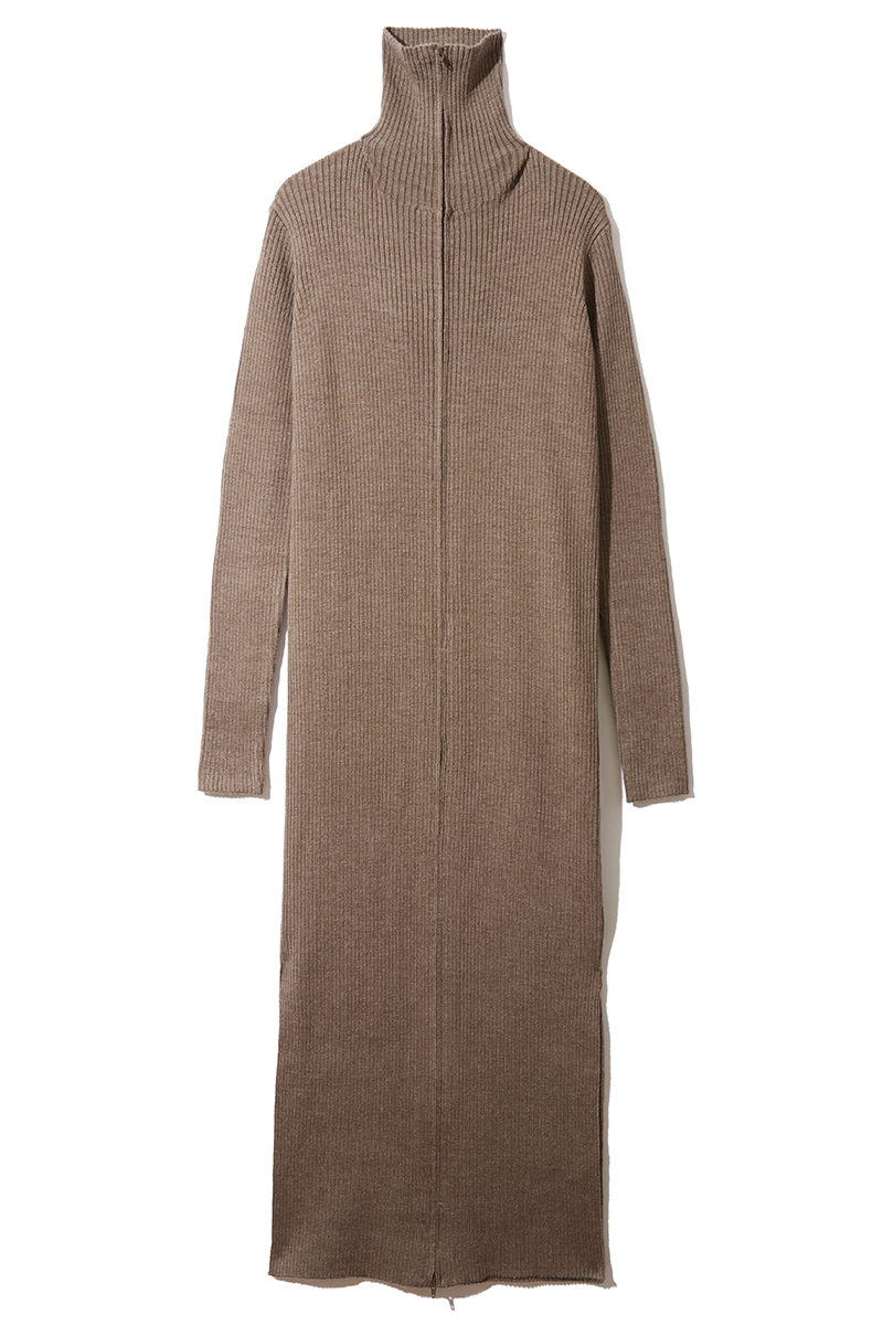 Zip Up Knitted Dress