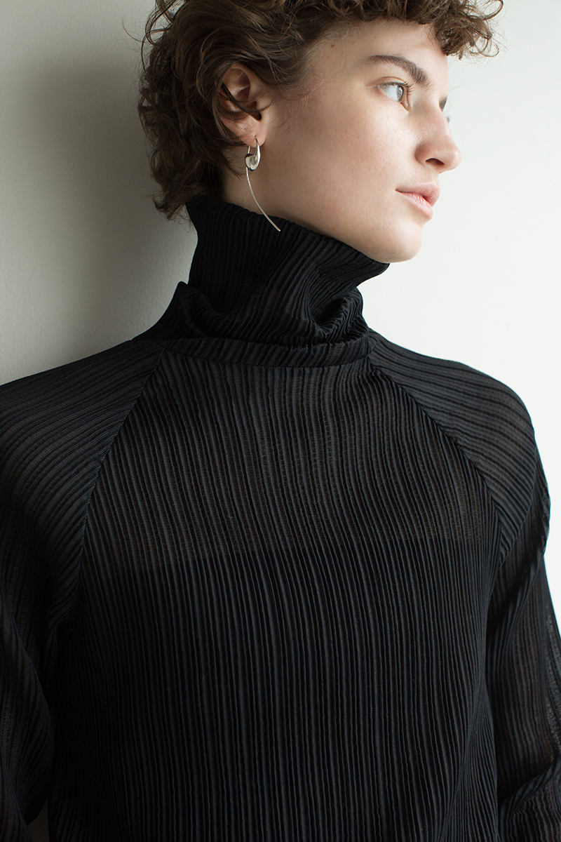 Pleats Jersey Top 詳細画像 Black 1