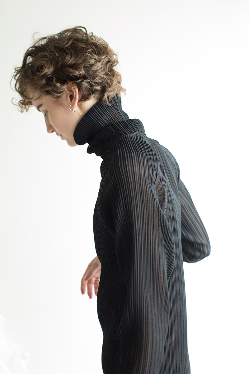 Pleats Jersey Top 詳細画像 Black 2