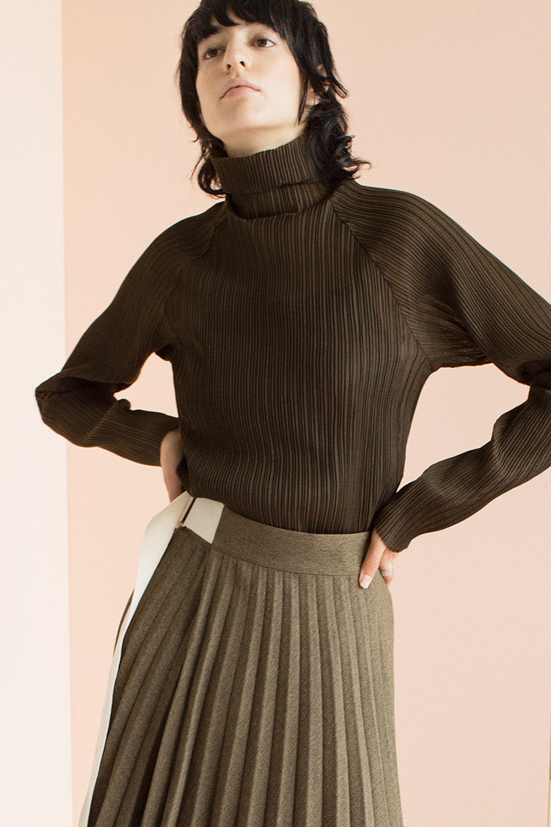 Pleats Jersey Top 詳細画像 Khaki 1