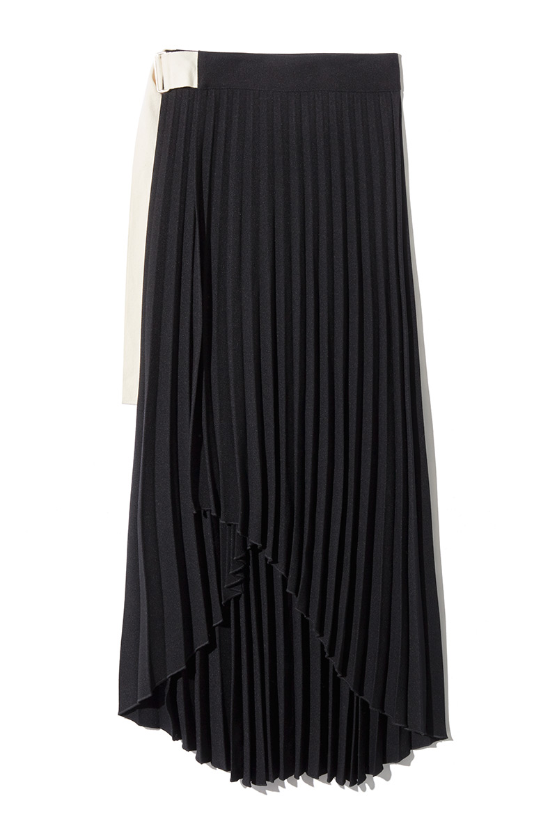 Pleats Wrapped Skirt 詳細画像 Black 1