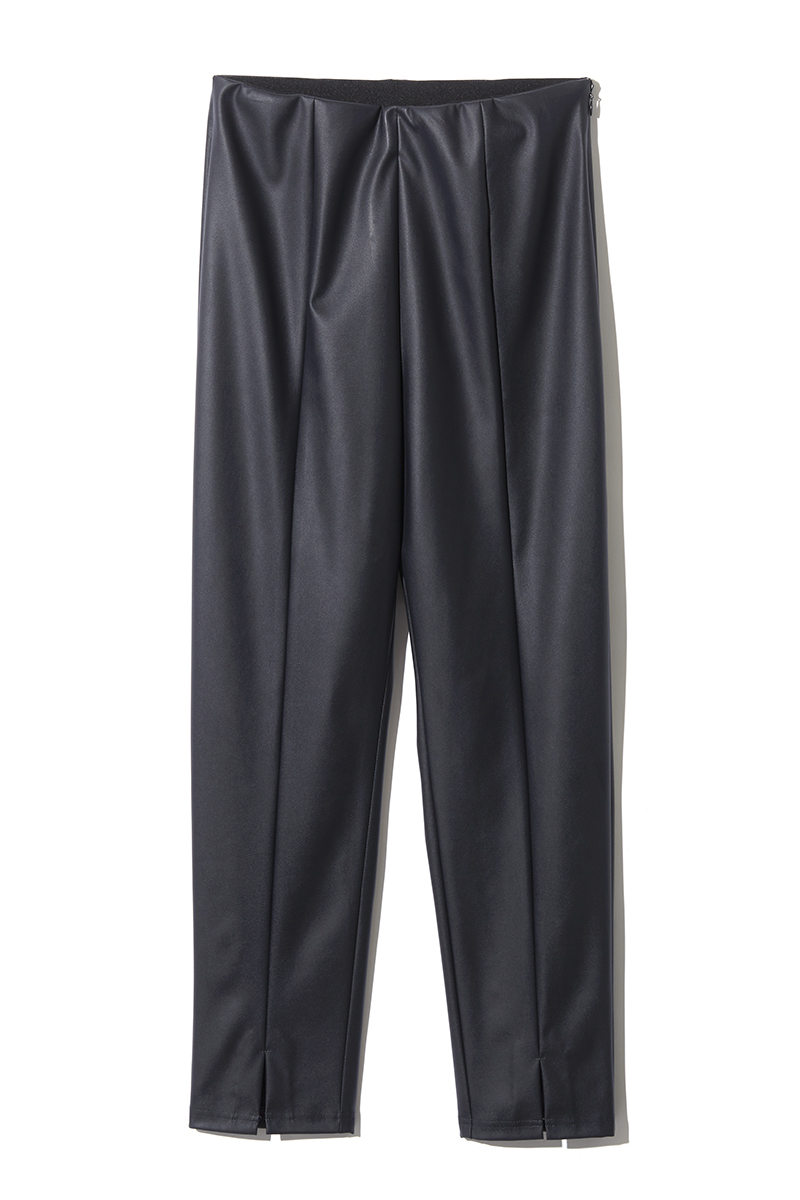 Synthetic Leather Trousers 詳細画像 Navy 3