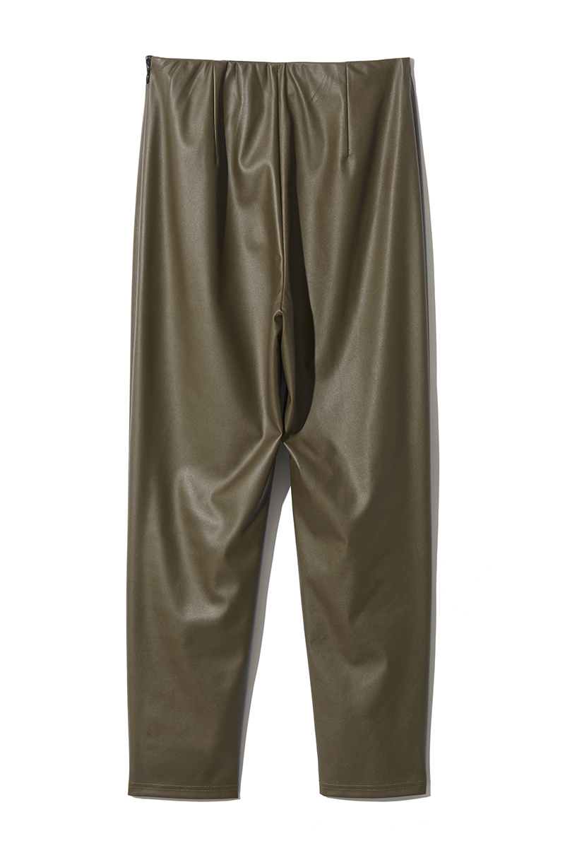 Synthetic Leather Trousers 詳細画像 Khaki 2