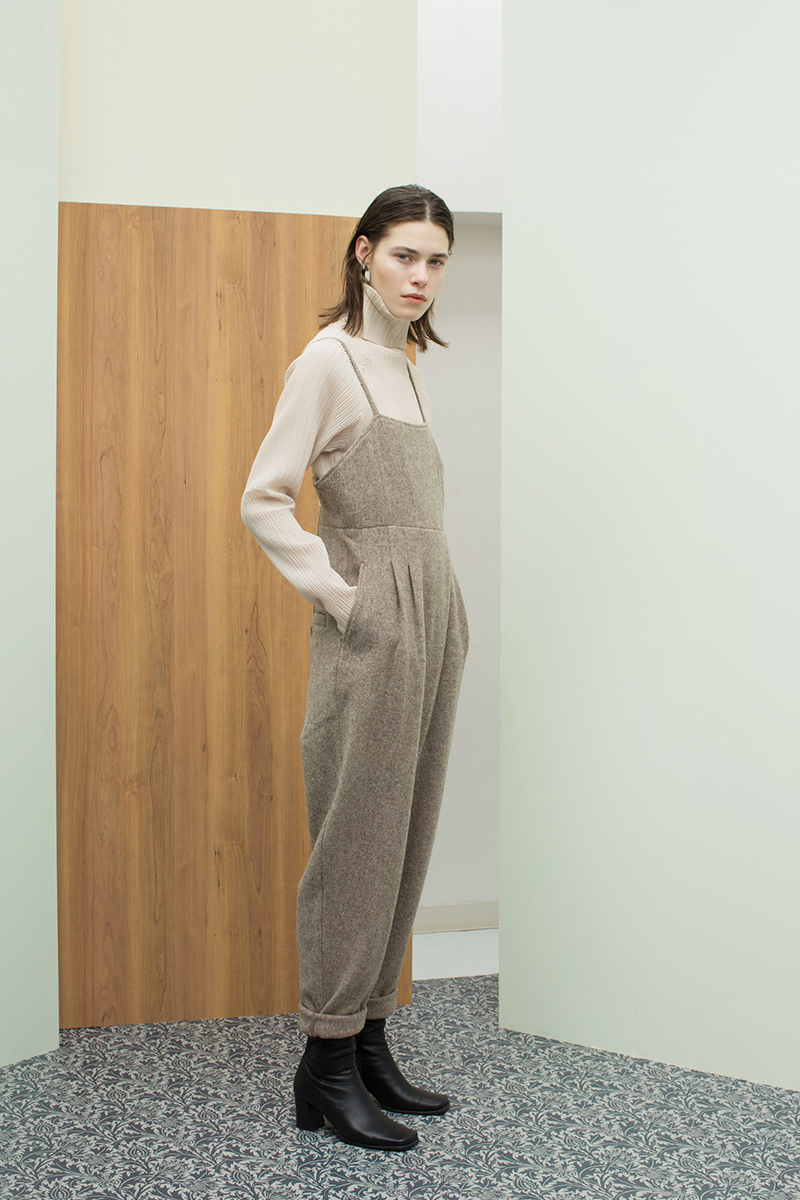 Tweed Belted Jumpsuits 詳細画像 Gray 1