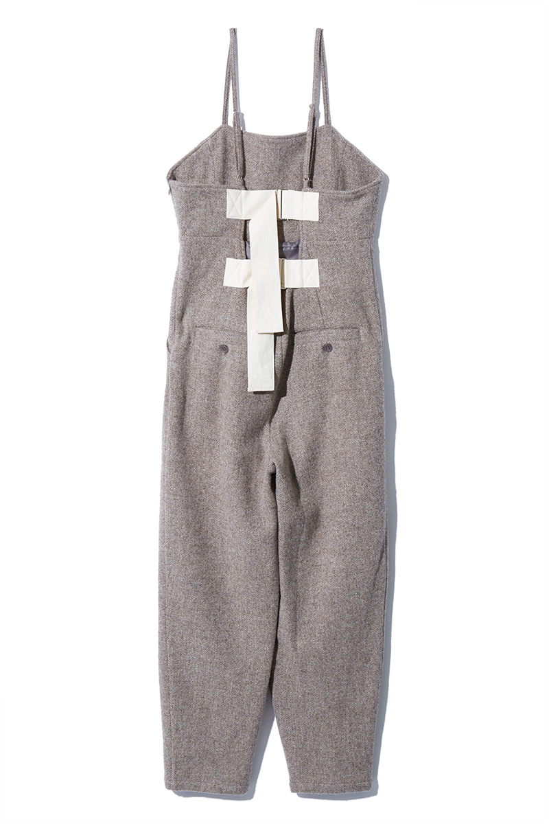 Tweed Belted Jumpsuits