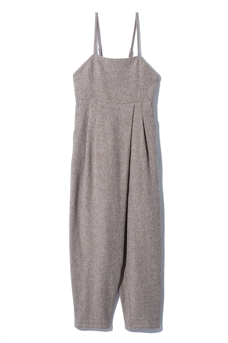 Tweed Belted Jumpsuits