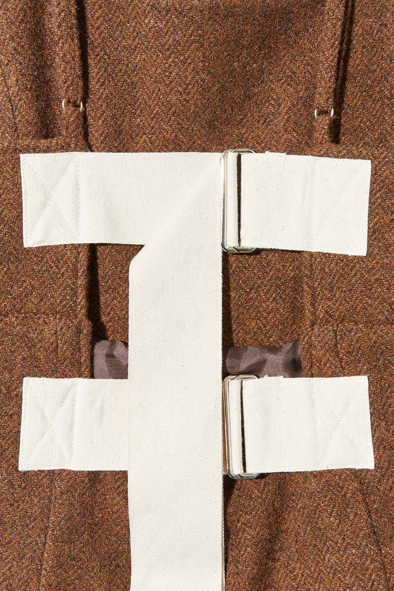 Tweed Belted Jumpsuits 詳細画像 Brown 3