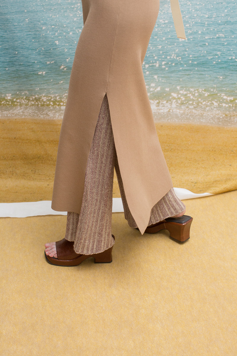 Belted Knit Long Dress 詳細画像 Beige 3