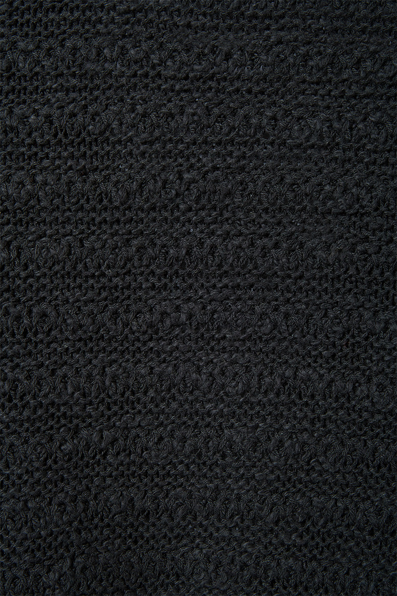Patchwork Fringe Knit Gown 詳細画像 Black 4