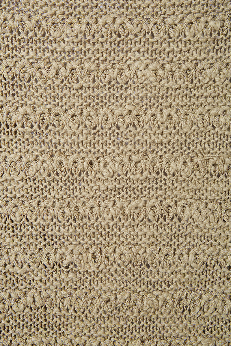 Patchwork Fringe Knit Gown 詳細画像 Khaki 4