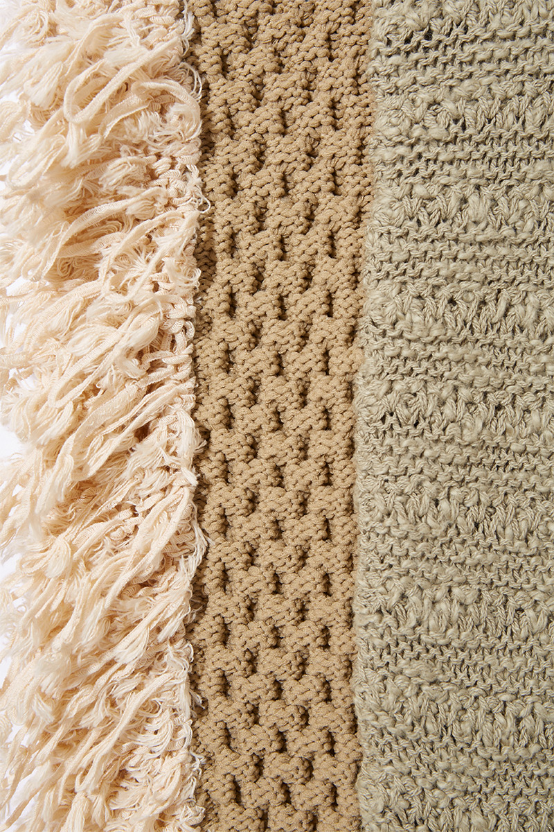 Patchwork Fringe Top 詳細画像 Khaki 5
