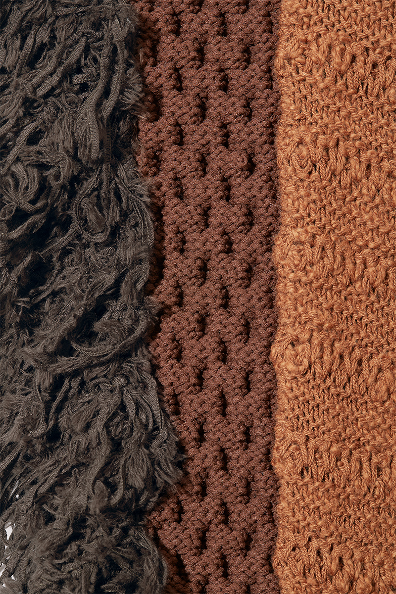 Patchwork Fringe Top 詳細画像 Brown 3