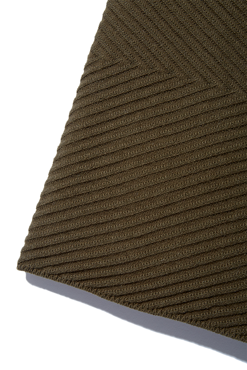 Mix Rib Stitch Trousers 詳細画像 Khaki 4