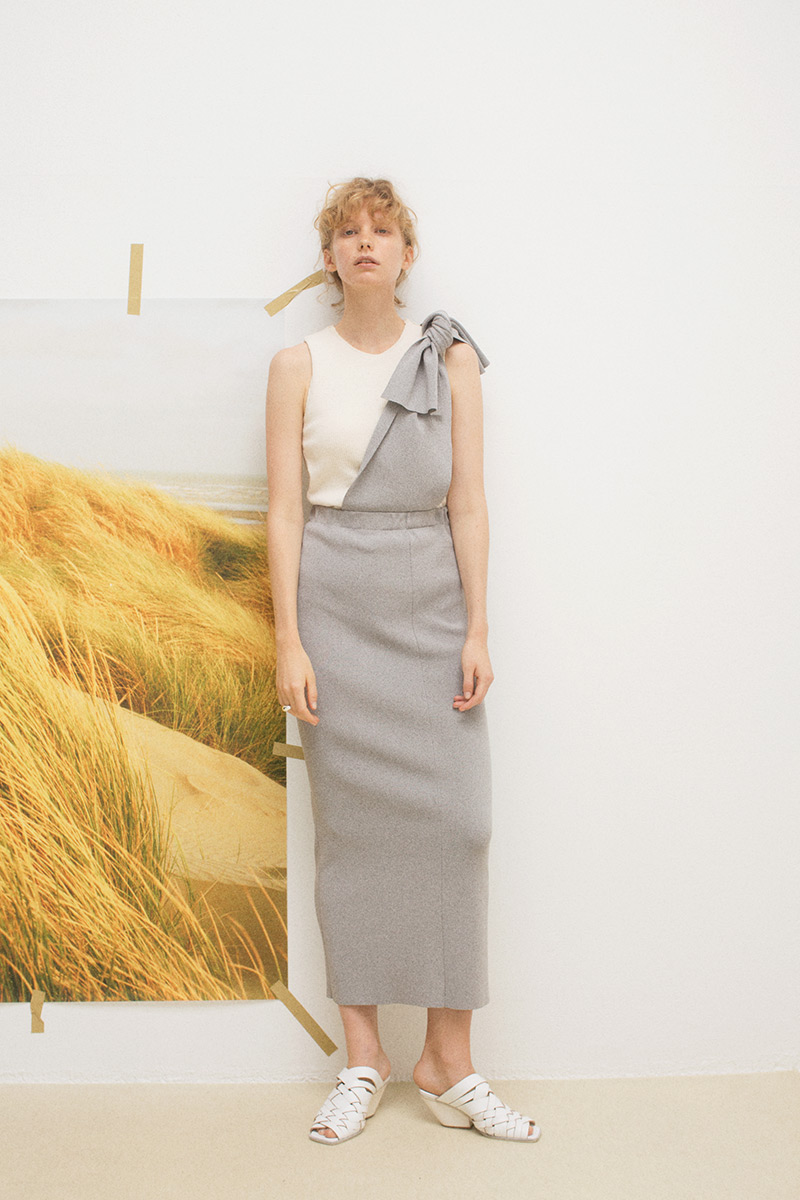 Tie Knit Dress & Skirt 詳細画像 Gray 2