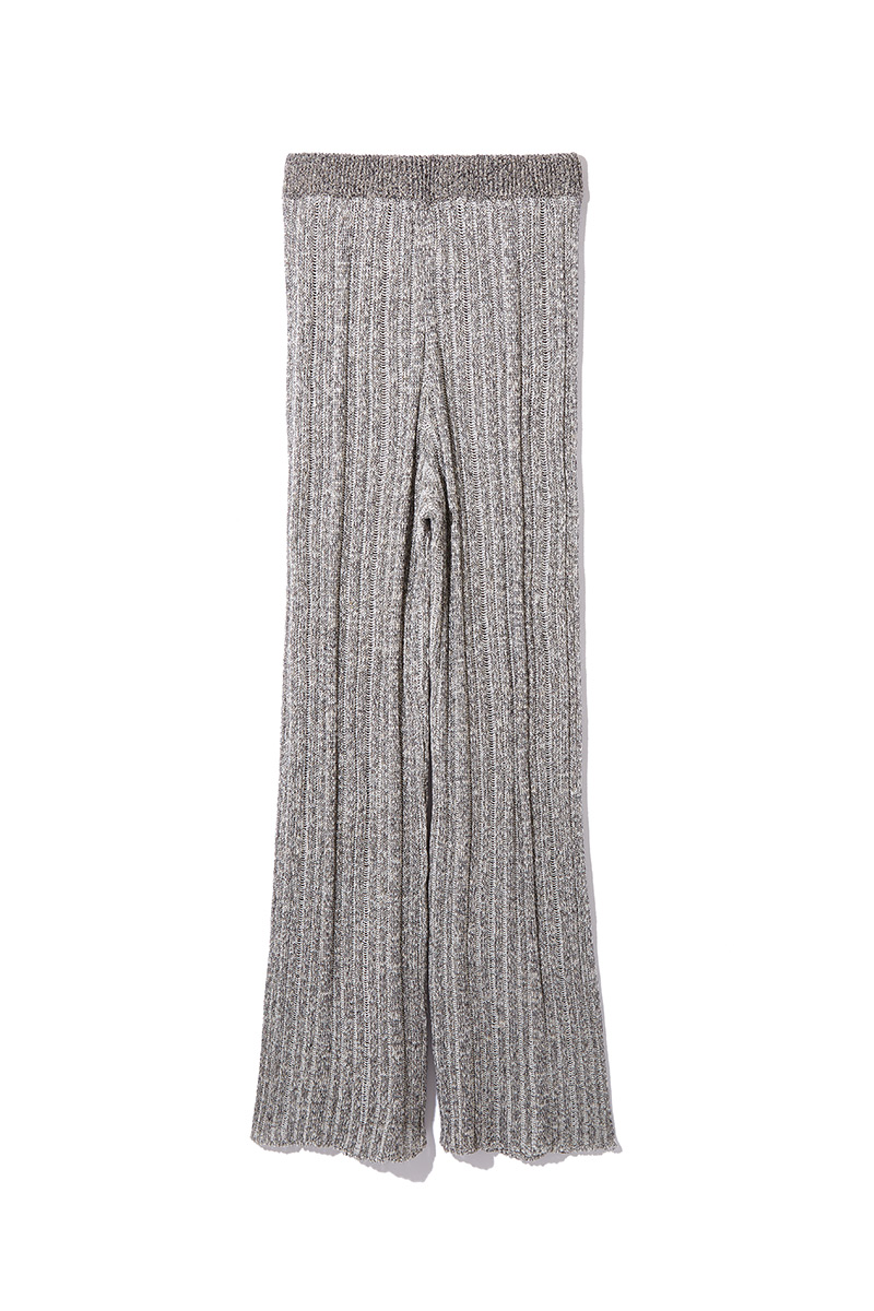 Sheer Stripe Knit Trousers 詳細画像 Black 4