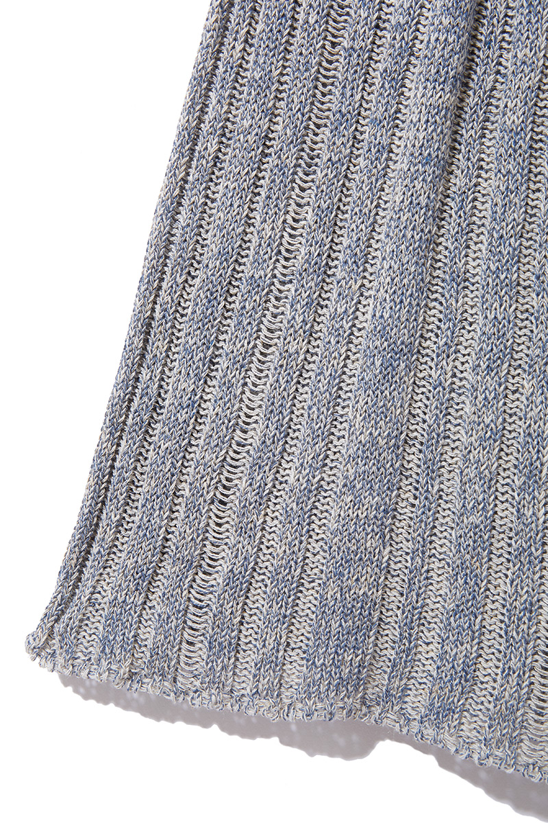 Sheer Stripe Knit Trousers 詳細画像 Blue 4