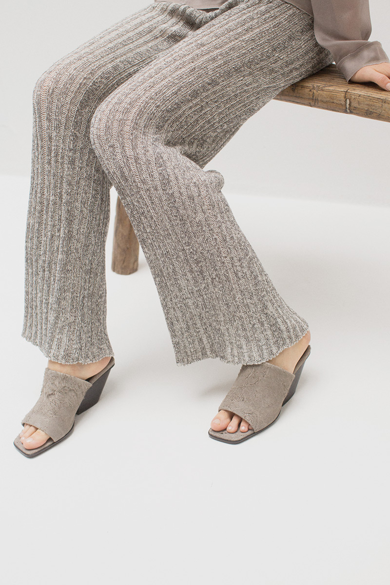 Sheer Stripe Knit Trousers