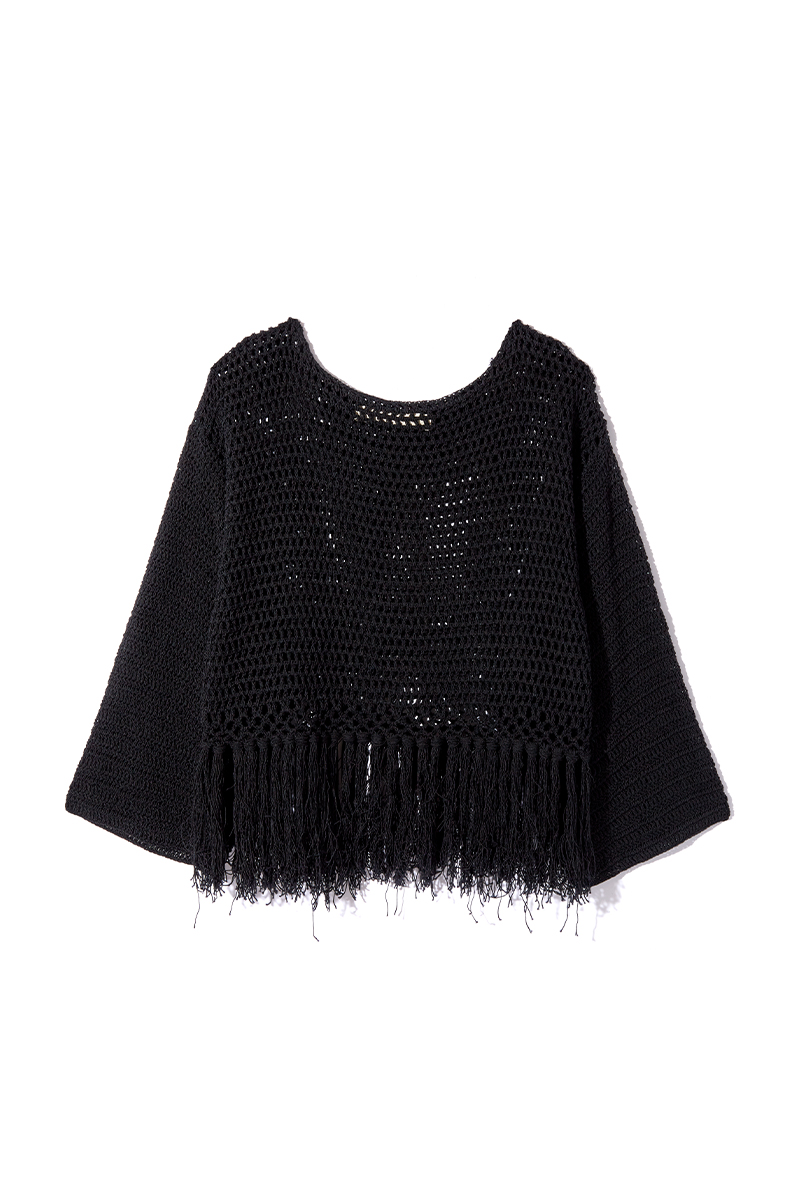 Coil Fringe Knit Top