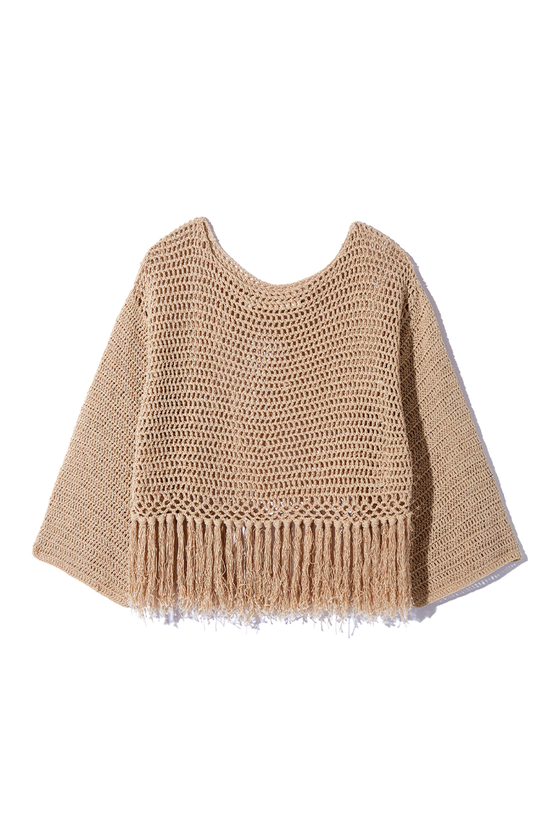 Coil Fringe Knit Top