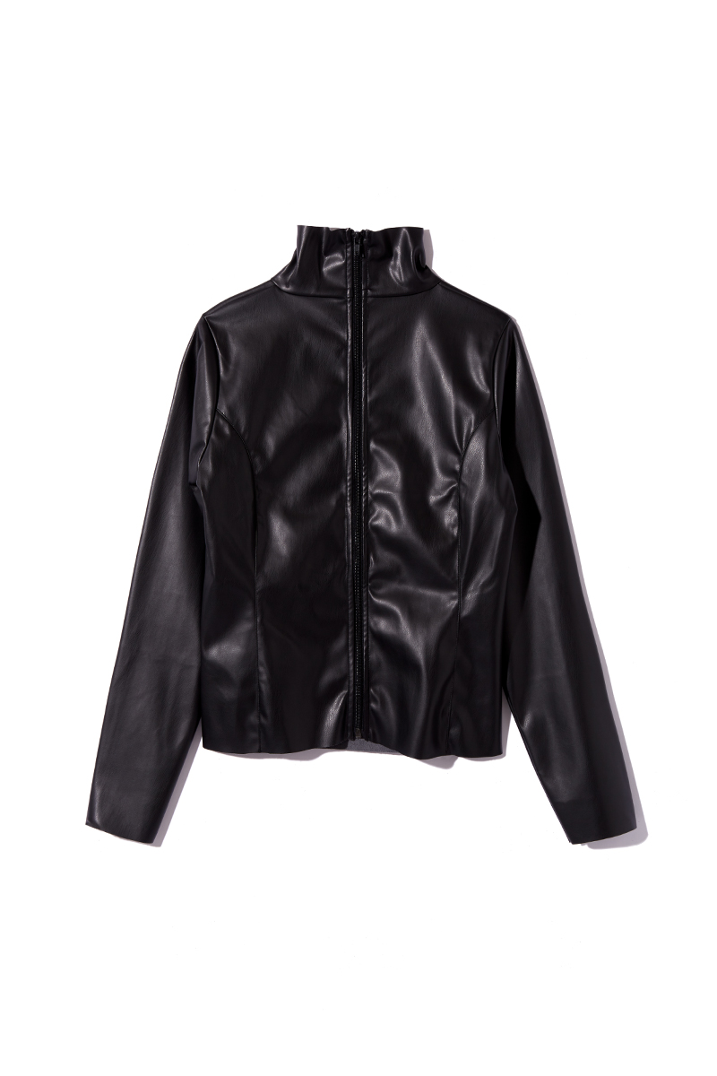 Back Zipper Turtle Top 詳細画像 Black 4
