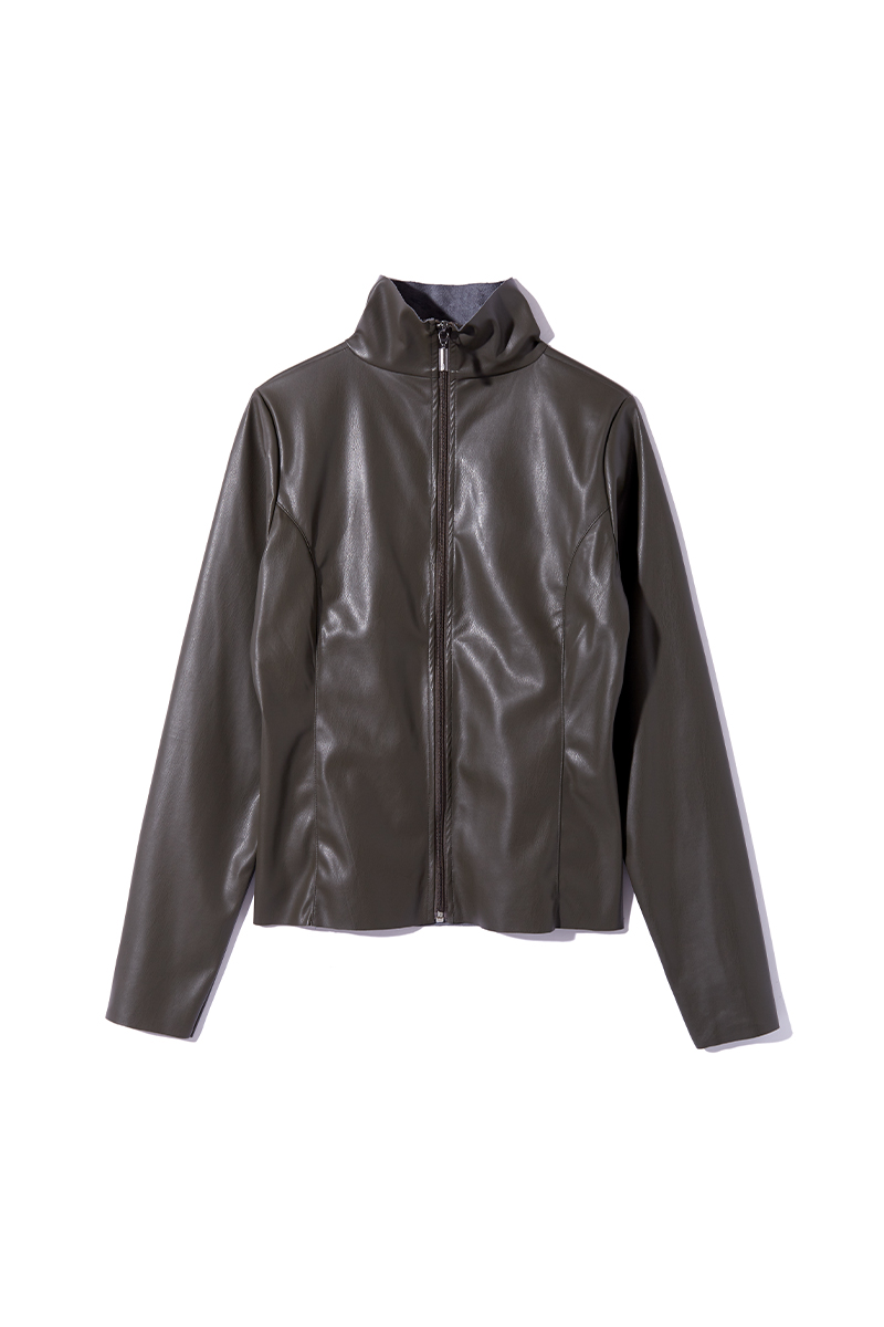 Back Zipper Turtle Top 詳細画像 Brown 4