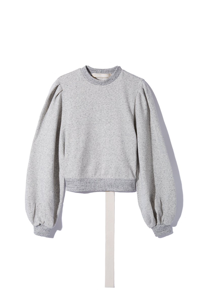 Beltted Sweat Top 詳細画像 Gray 3