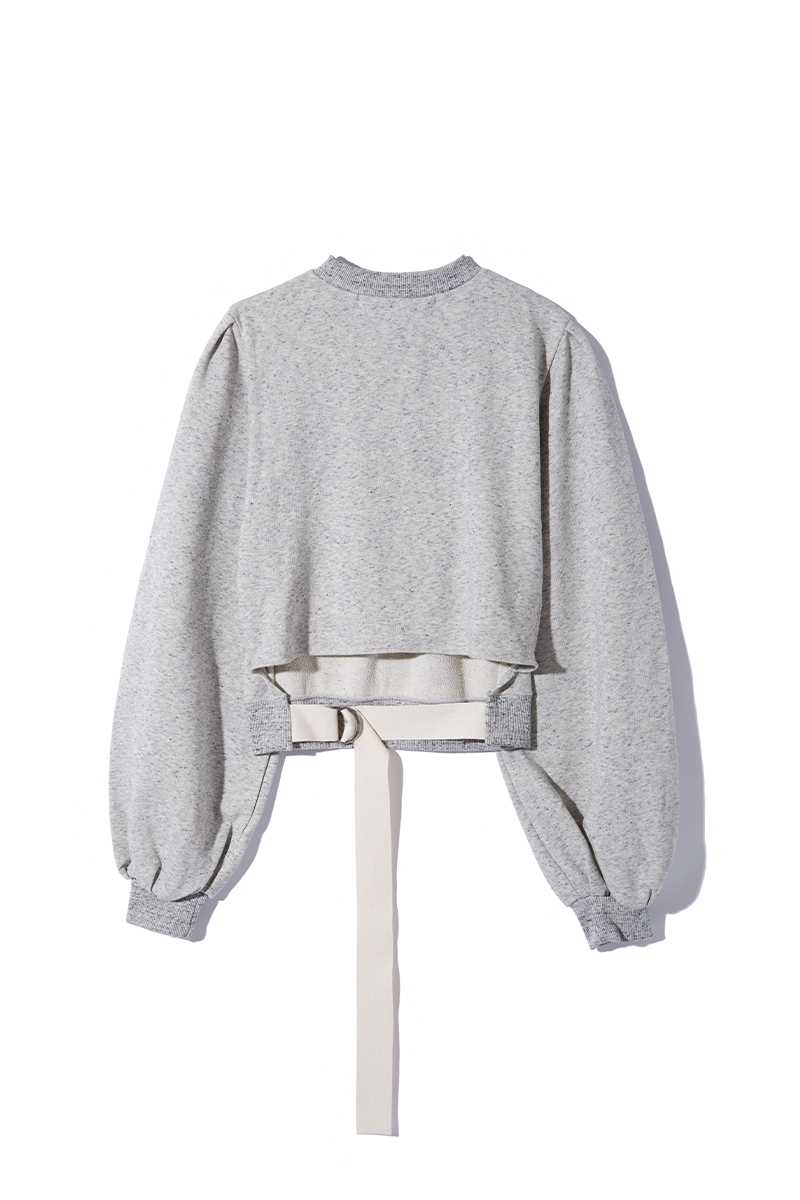Beltted Sweat Top 詳細画像 Gray 4