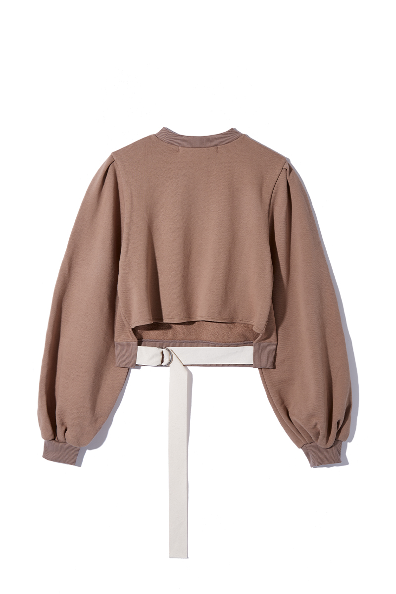 Beltted Sweat Top 詳細画像 Beige 4