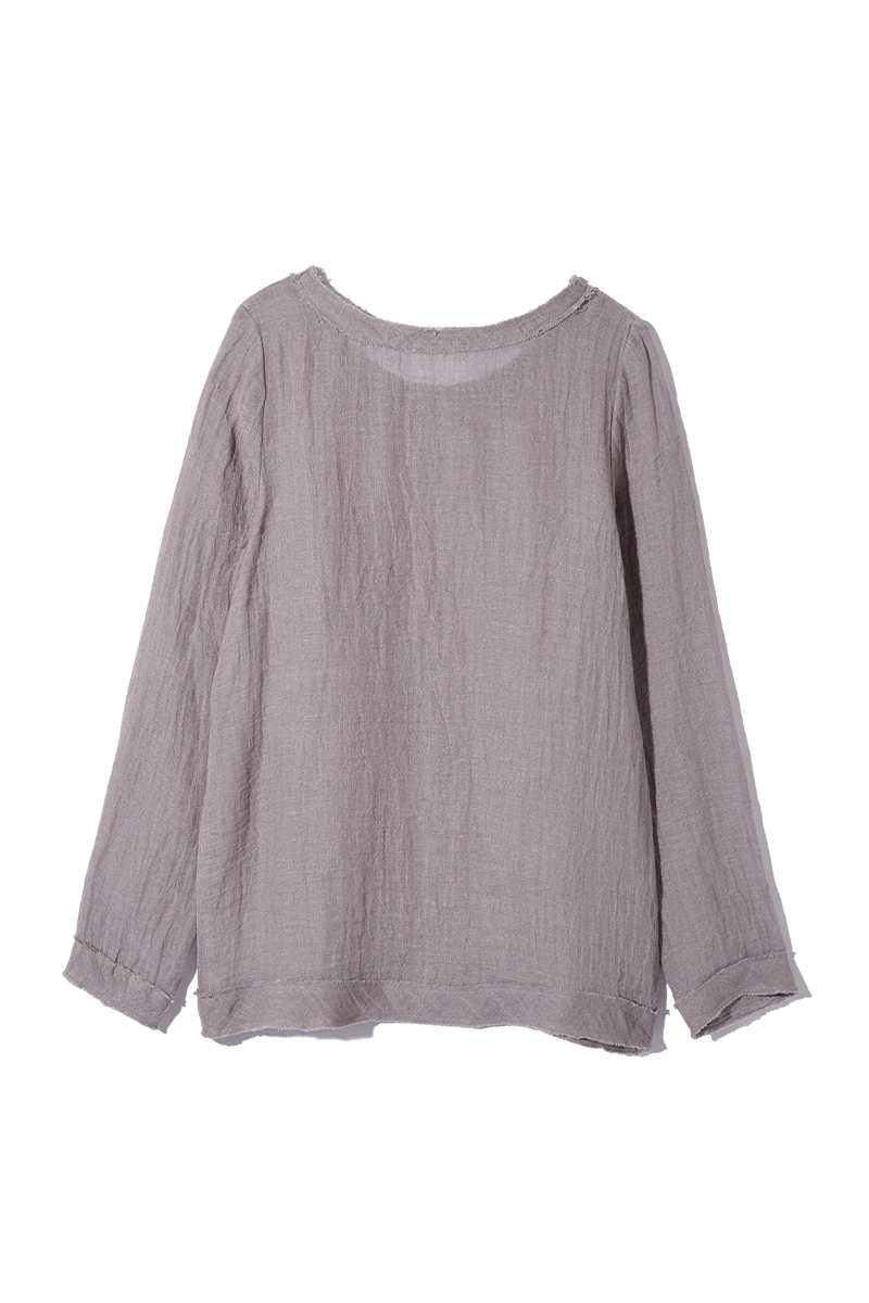 Sheer Linen Top 詳細画像 Gray 3