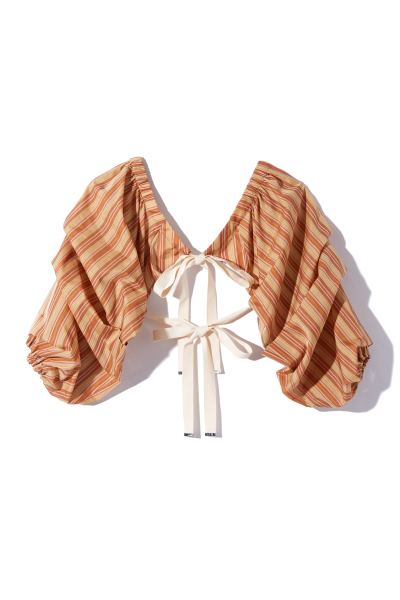 Belted Sleeve Shirts 詳細画像 Orange 5