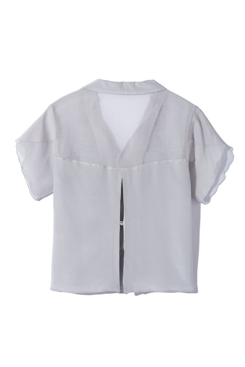 Floral Embroidery Aloha Shirts 詳細画像 Gray 4