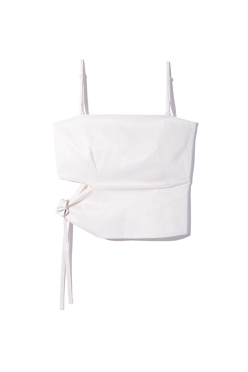 Side Slashed Cami 詳細画像 White 1