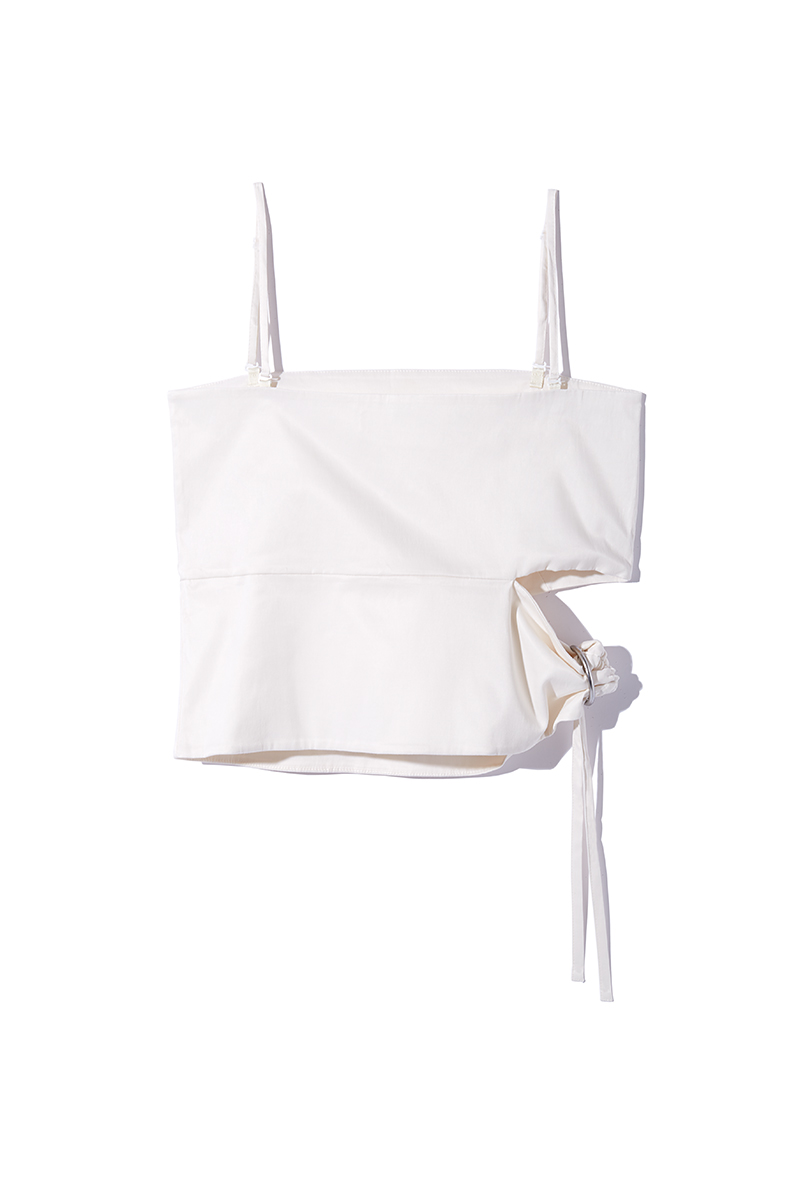 Side Slashed Cami 詳細画像 White 2