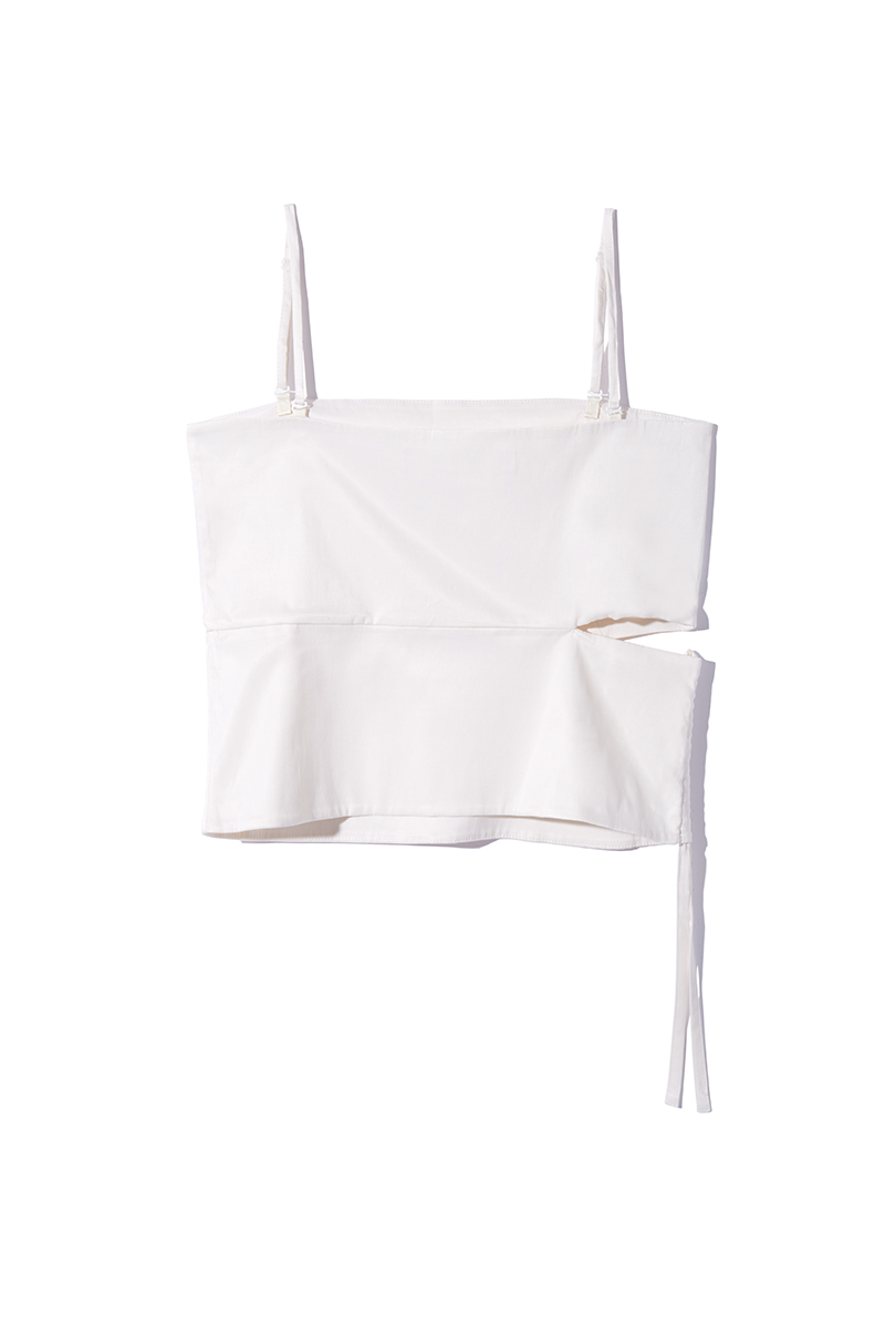 Side Slashed Cami 詳細画像 White 4