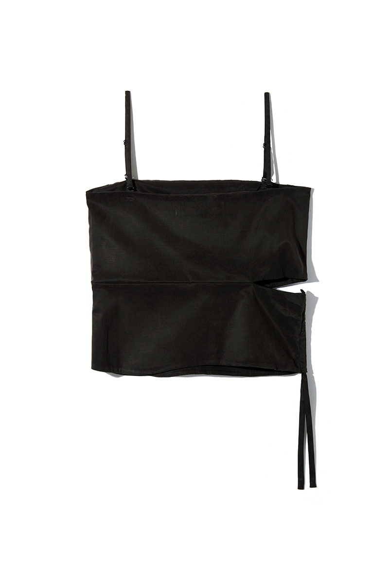 Side Slashed Cami 詳細画像 Black 4