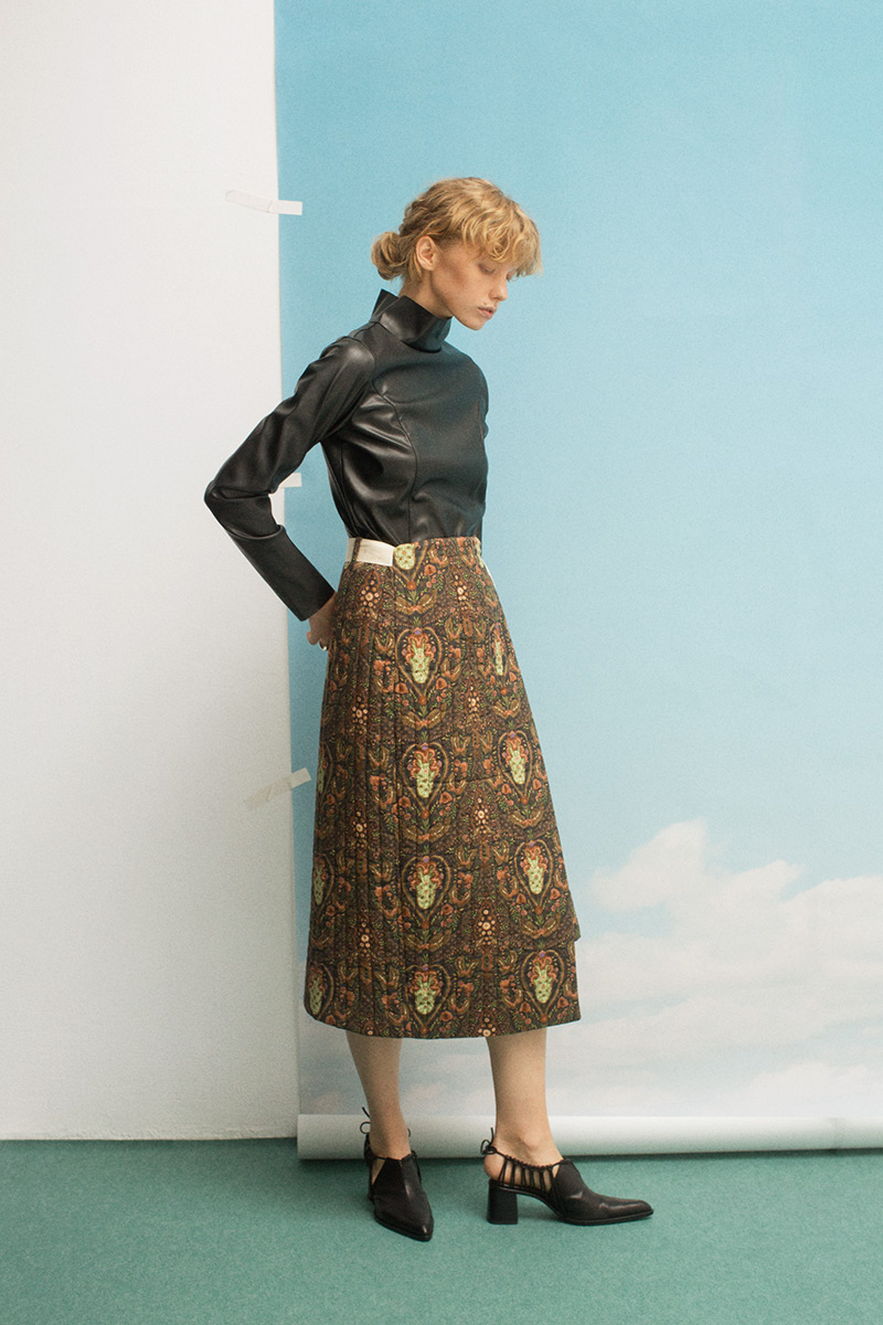 Granma Wrap Skirt 詳細画像 Brown 2