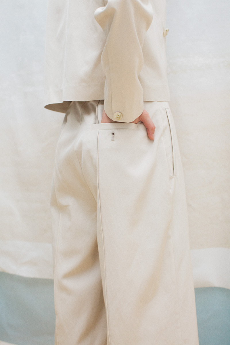Costello Wide Trousers 詳細画像 White 1