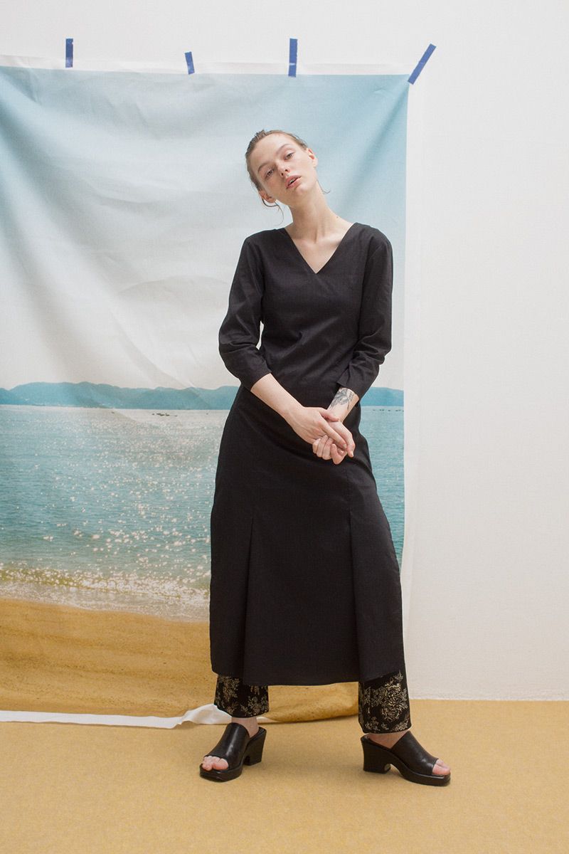 Back Open Ribbon Dress 詳細画像 Black 2