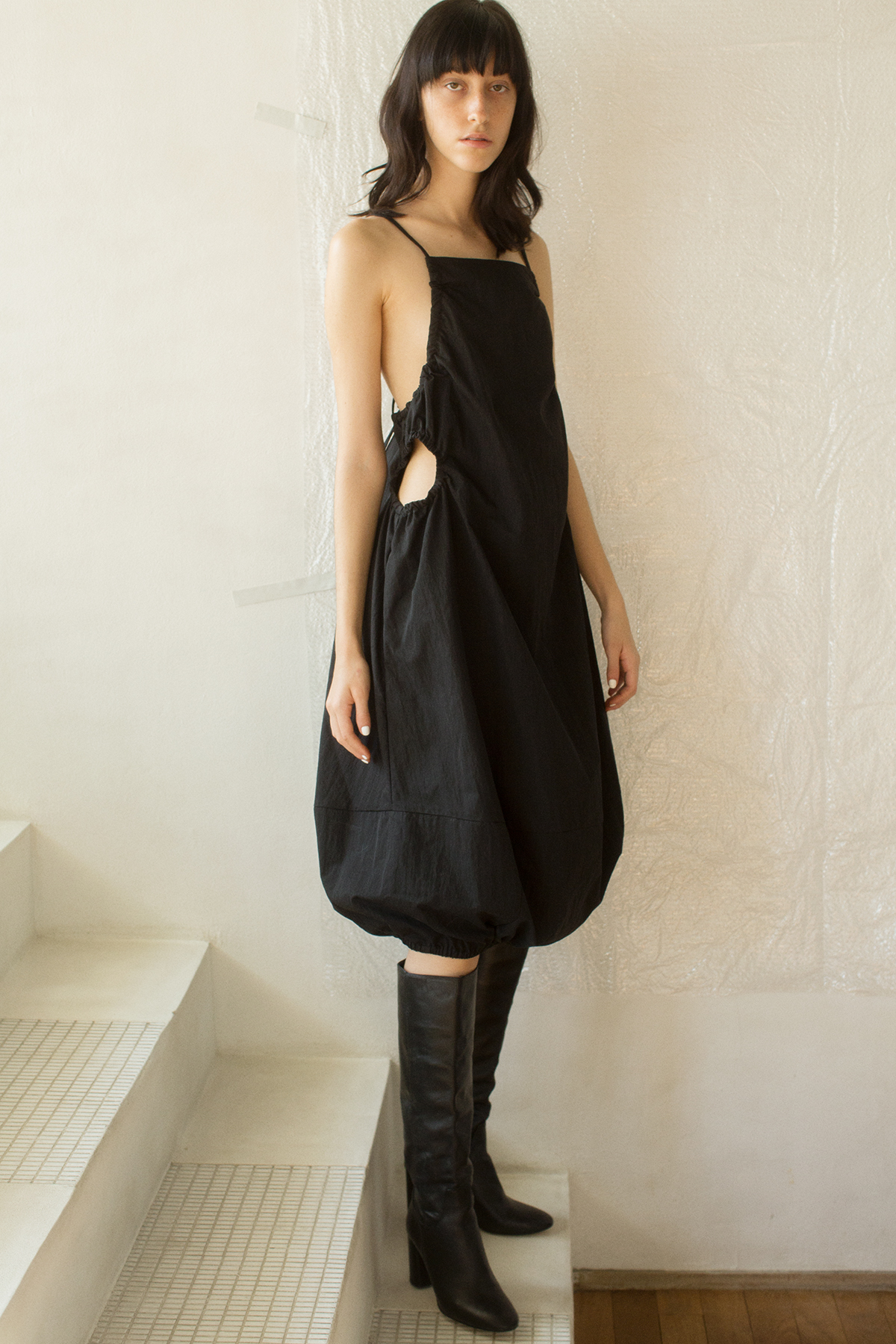 Side Open Summer Dress 詳細画像 Black 2