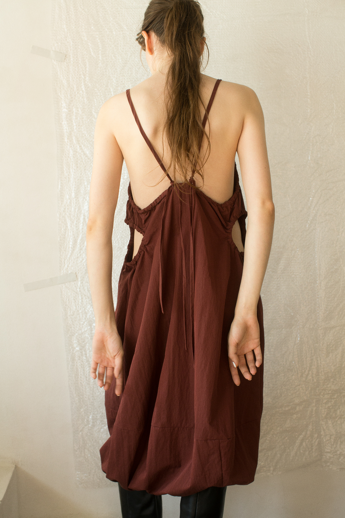 Side Open Summer Dress 詳細画像 Brown 2