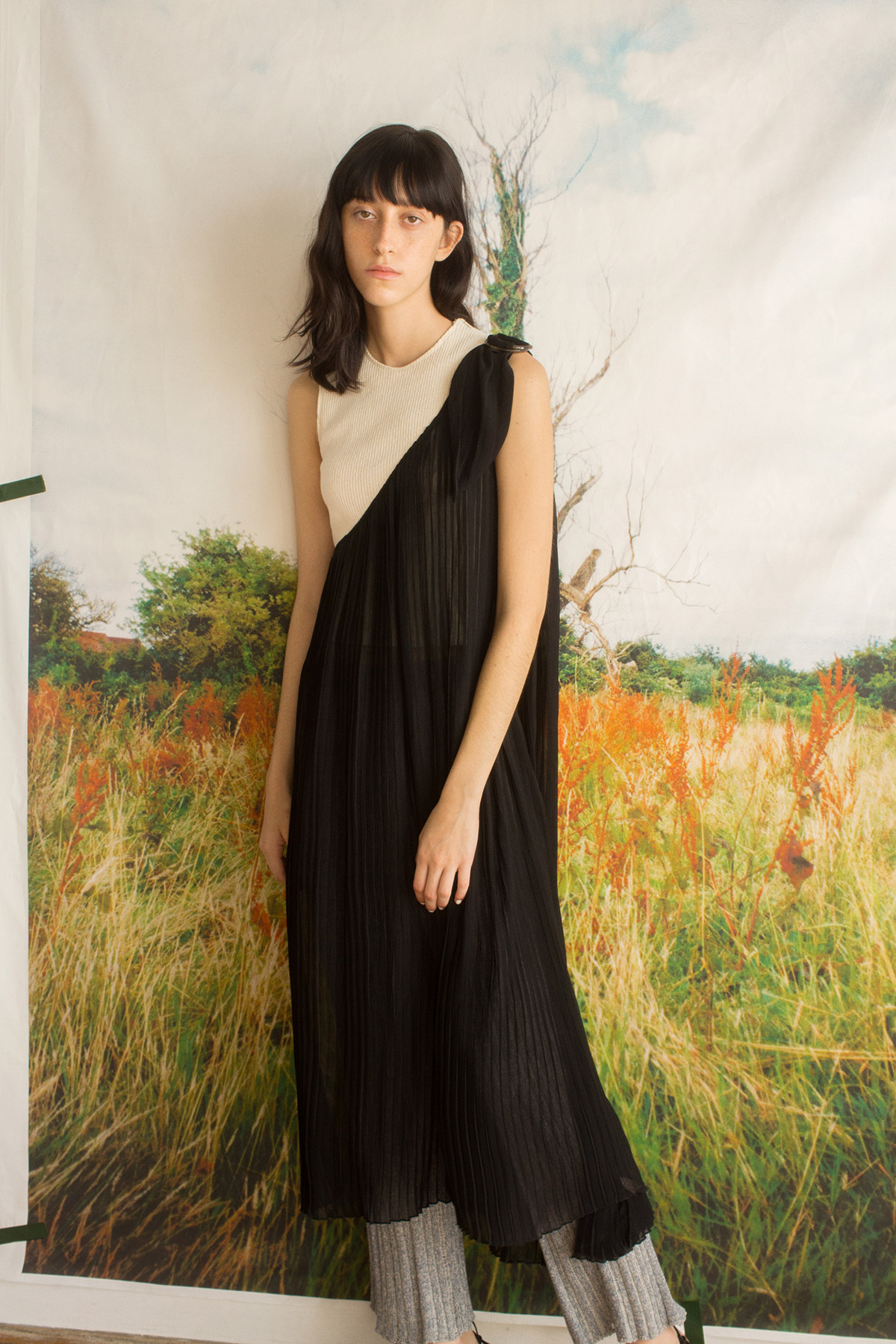 Sheer One Shoulder Dress