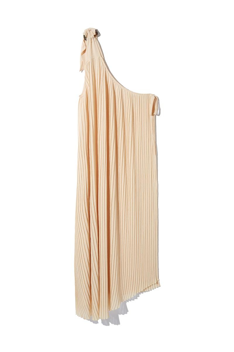 Sheer One Shoulder Dress 詳細画像 White 2