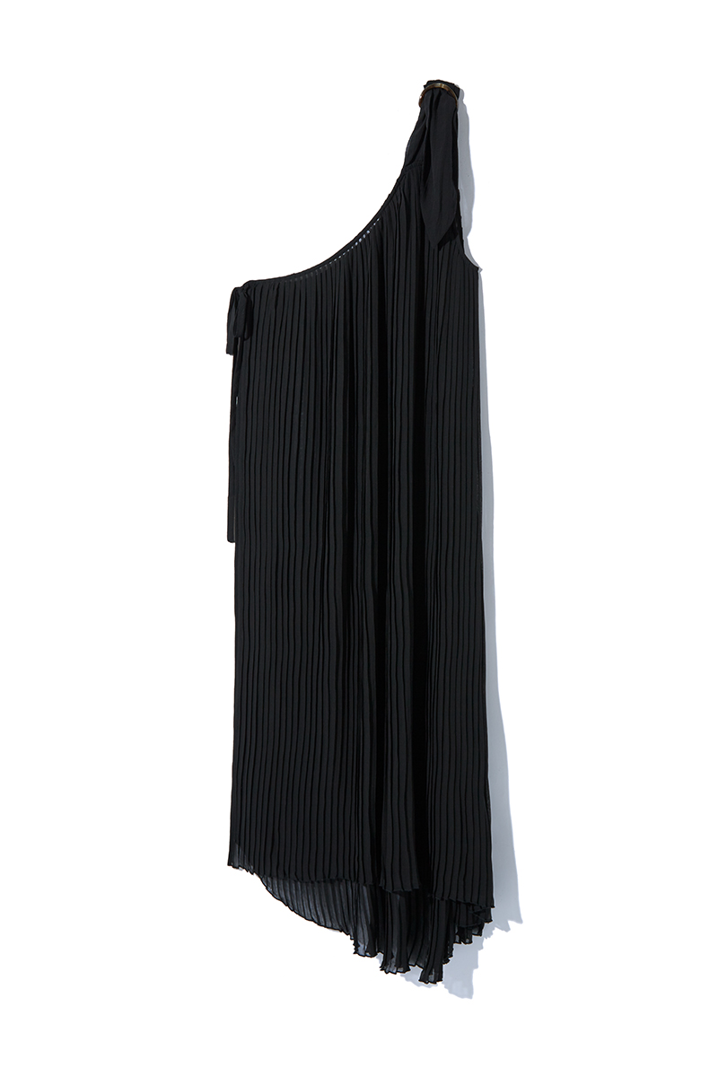 Sheer One Shoulder Dress 詳細画像 Black 1